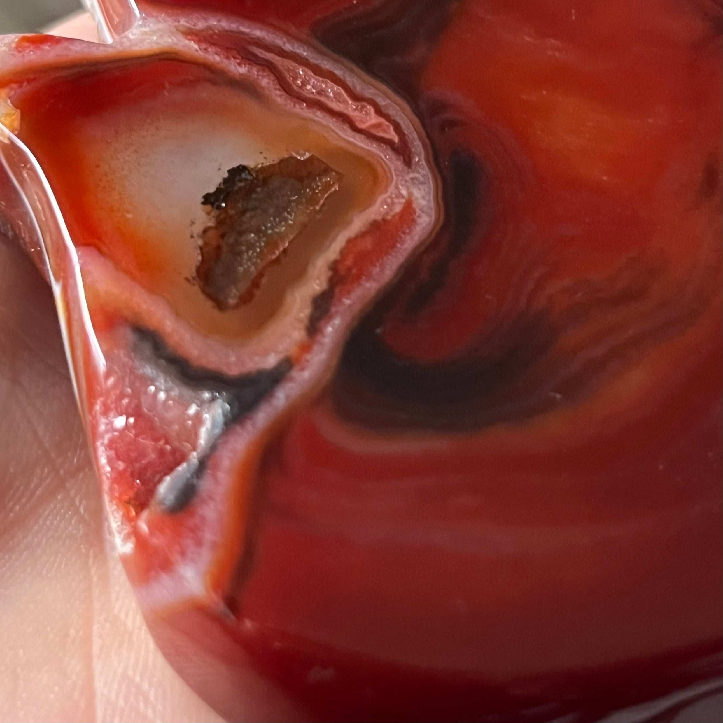 Carnelian Hamsa Hand (Hand of Fatima)- Vitality & Courage Crystals