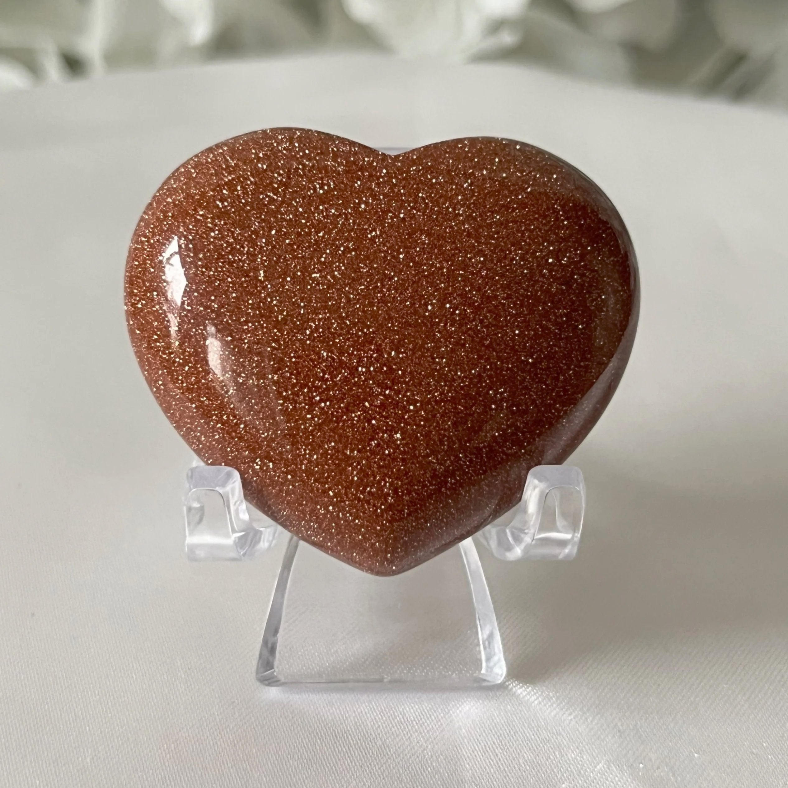 Brown Goldstone Heart Crystals