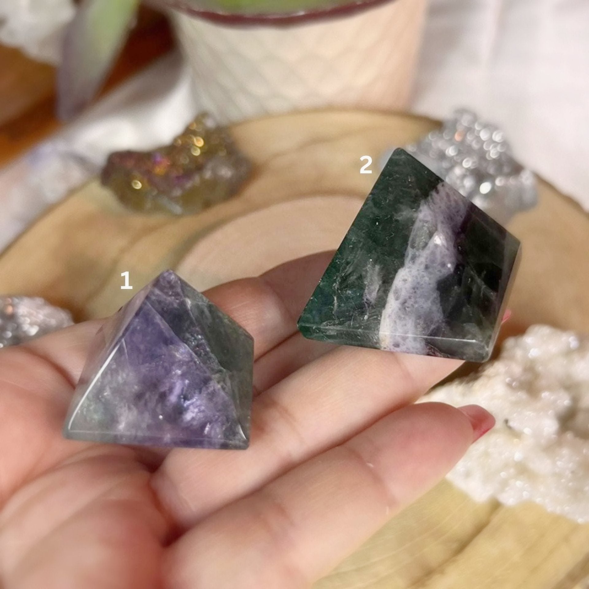 Fluorite Pyramid - Intuition & Protection Crystals