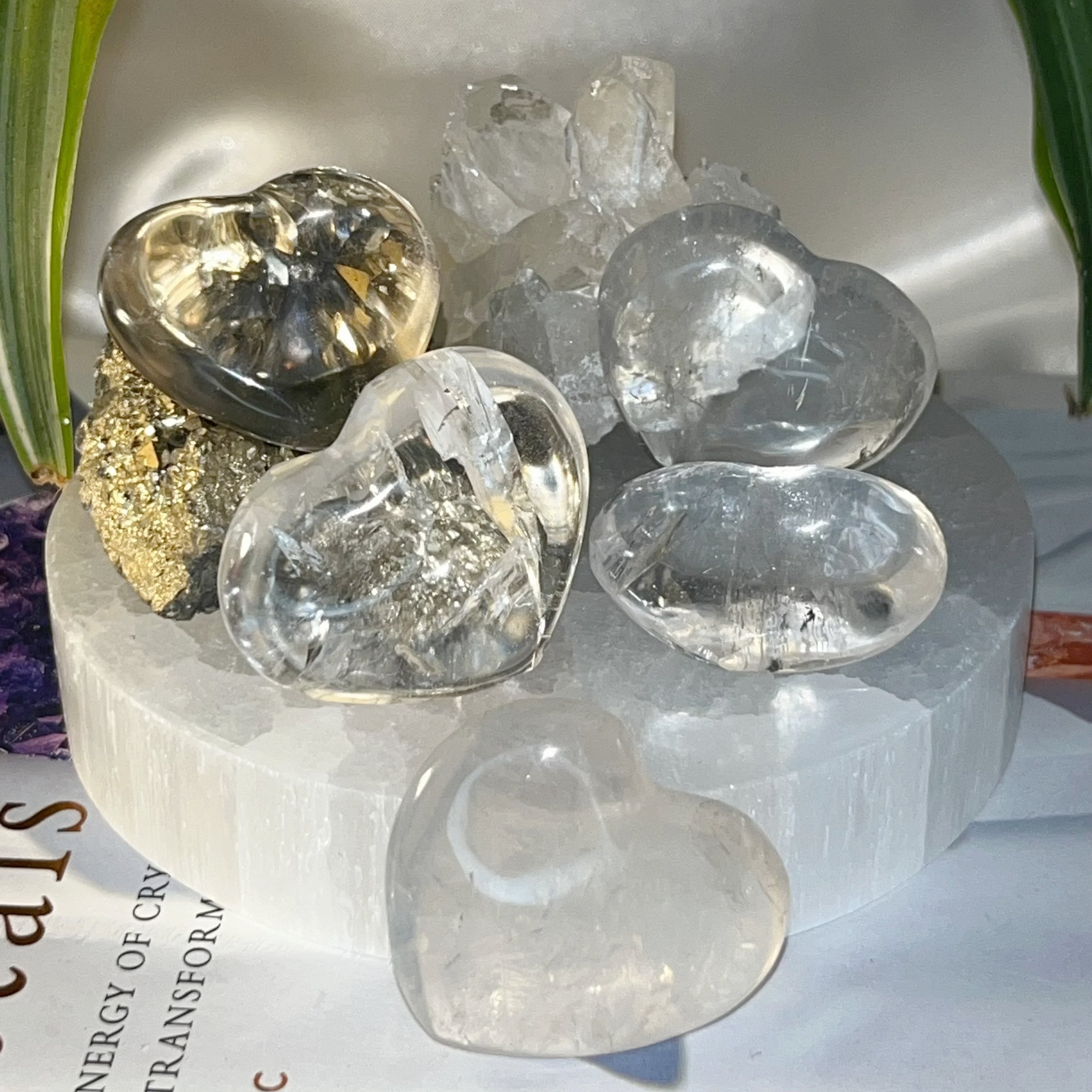 Clear Quartz (Rock Crystal) Heart - Intuition & Wisdom Crystals