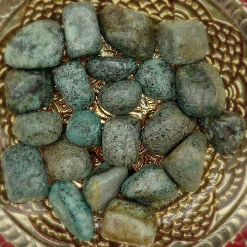 African Turquoise Tumblestones - Spiritual Evolution & Wisdom Crystals