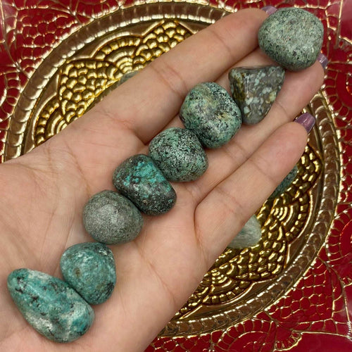 African Turquoise Tumblestones - Spiritual Evolution & Wisdom Small Crystals