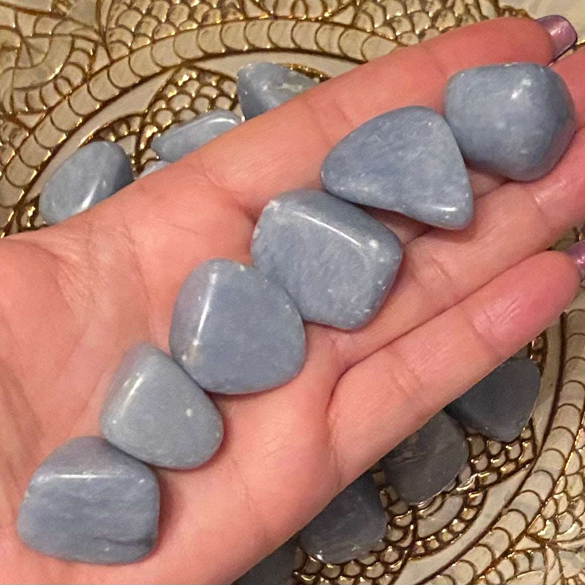 Angelite Tumblestones - Angelic Connection & Harmony Crystals