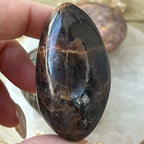 Black Moonstone Palmstone - New Beginnings & Protection Crystals