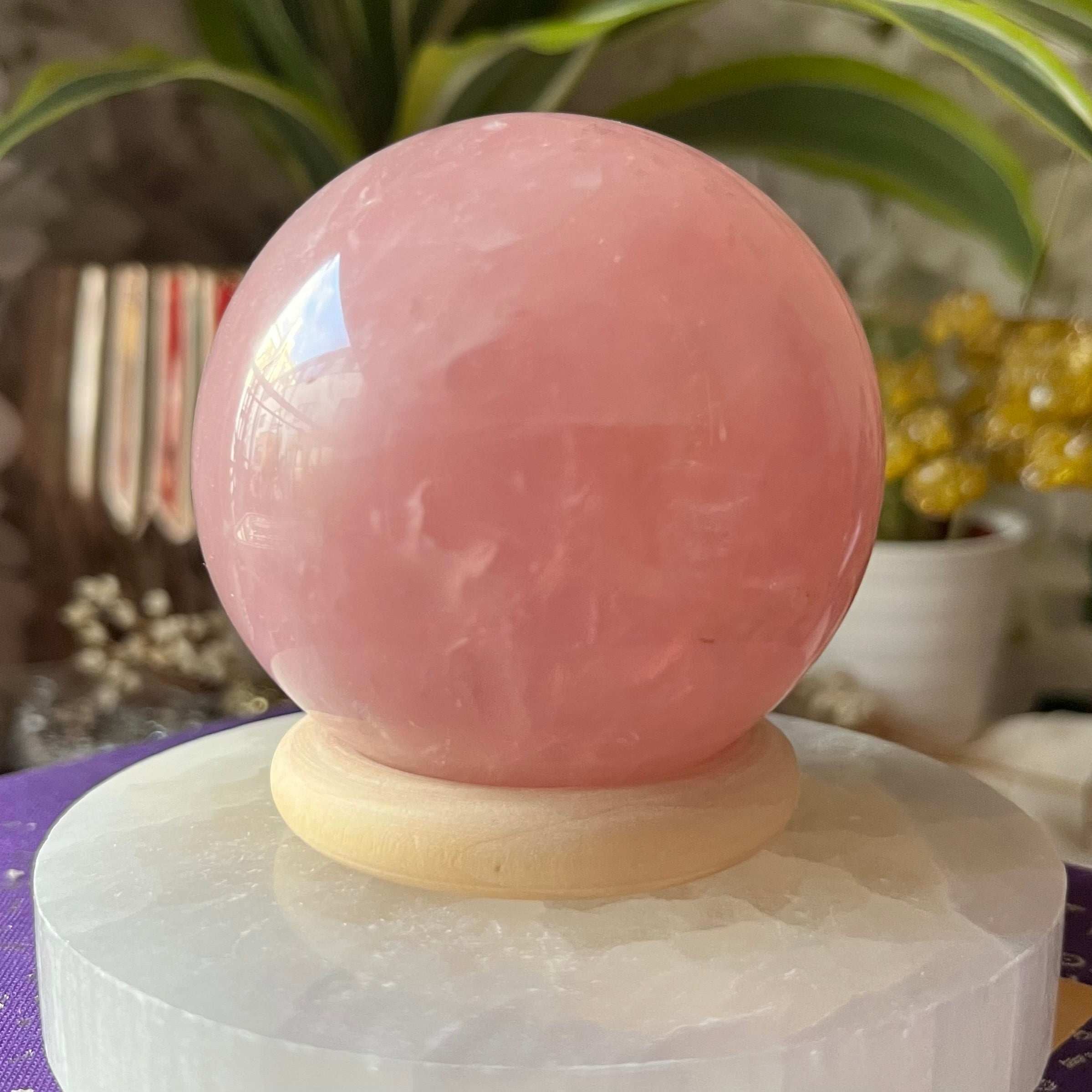 Rose Quartz Sphere - Universal & Unconditional Love Crystals