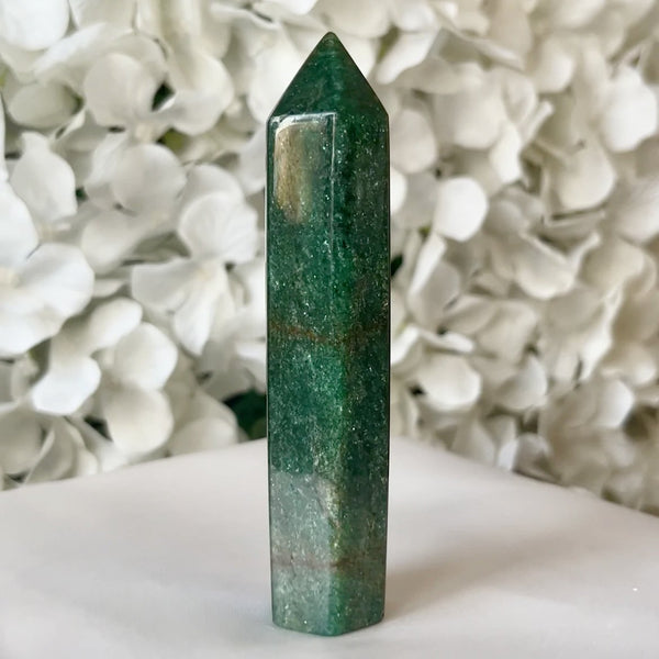 Green Fuchsite Polished Point Crystals