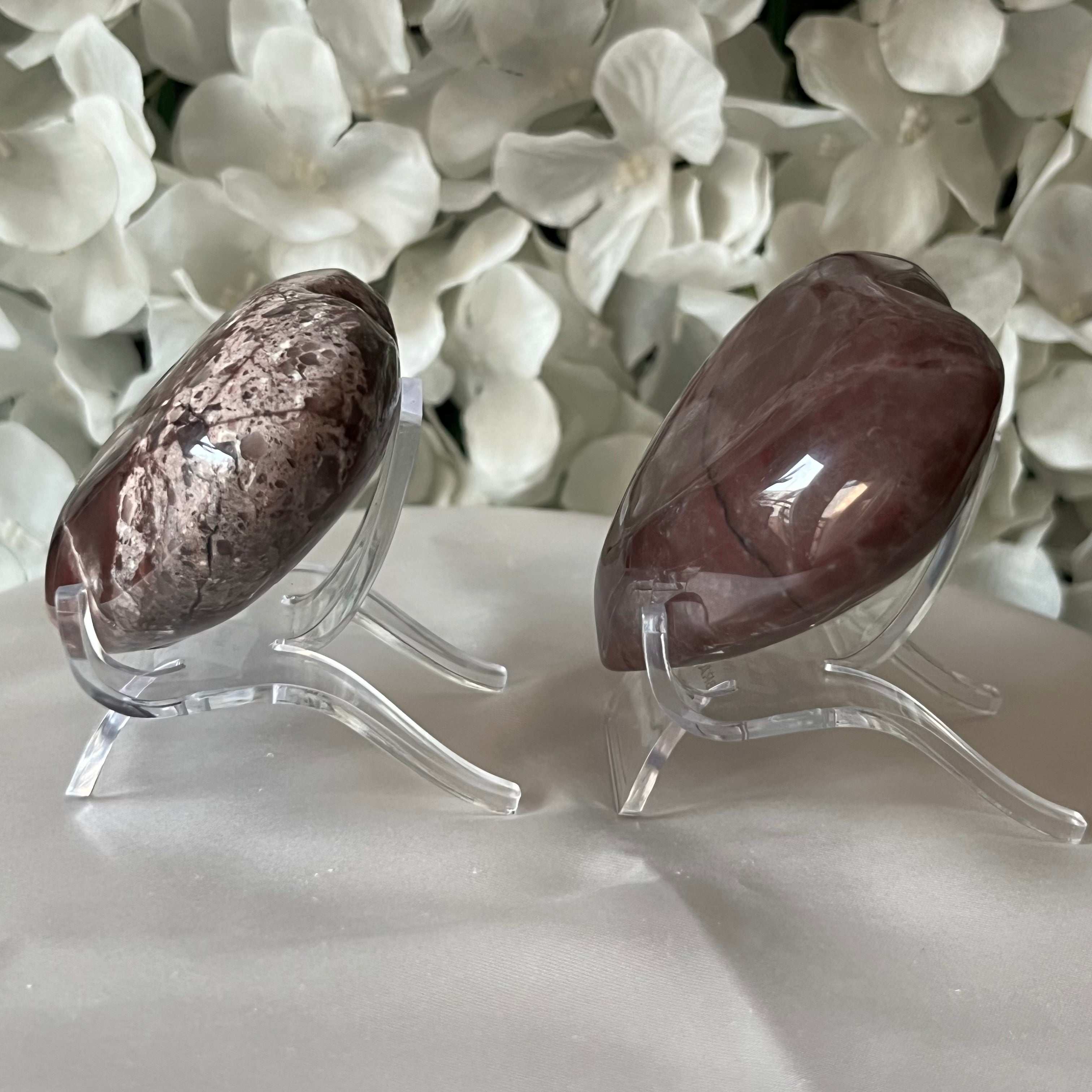 Guava Quartz Heart Crystals