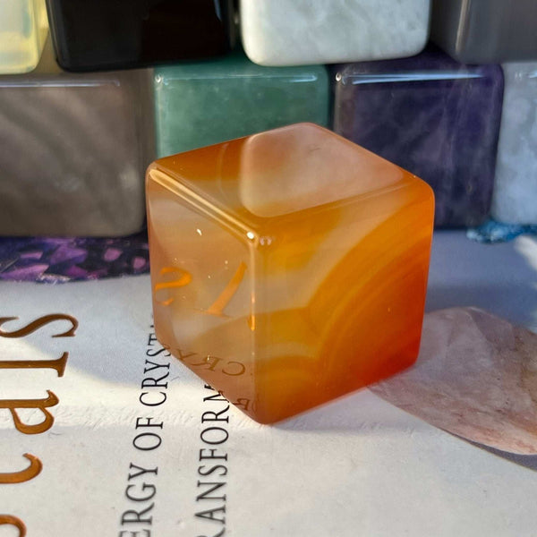 Gemstone Cubes Carnelian 2cm Crystals