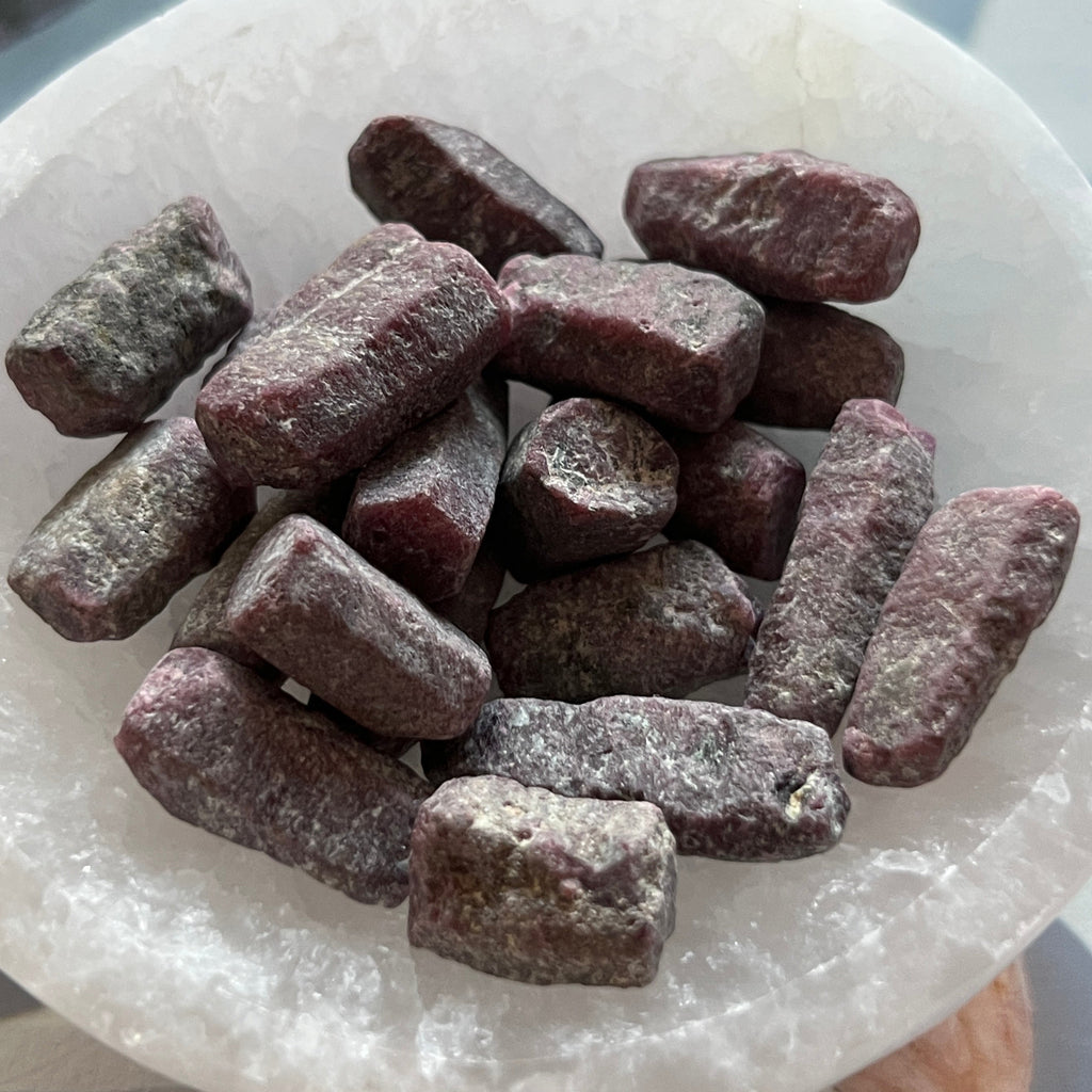 rough ruby crystals 