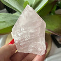 Rose Quartz Cut Base Point - Unconditional Love 1- 7cm x 5cm Crystals