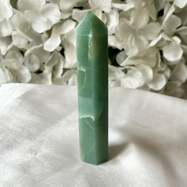 Green Aventurine Polished Point - Abundance & Luck Crystals