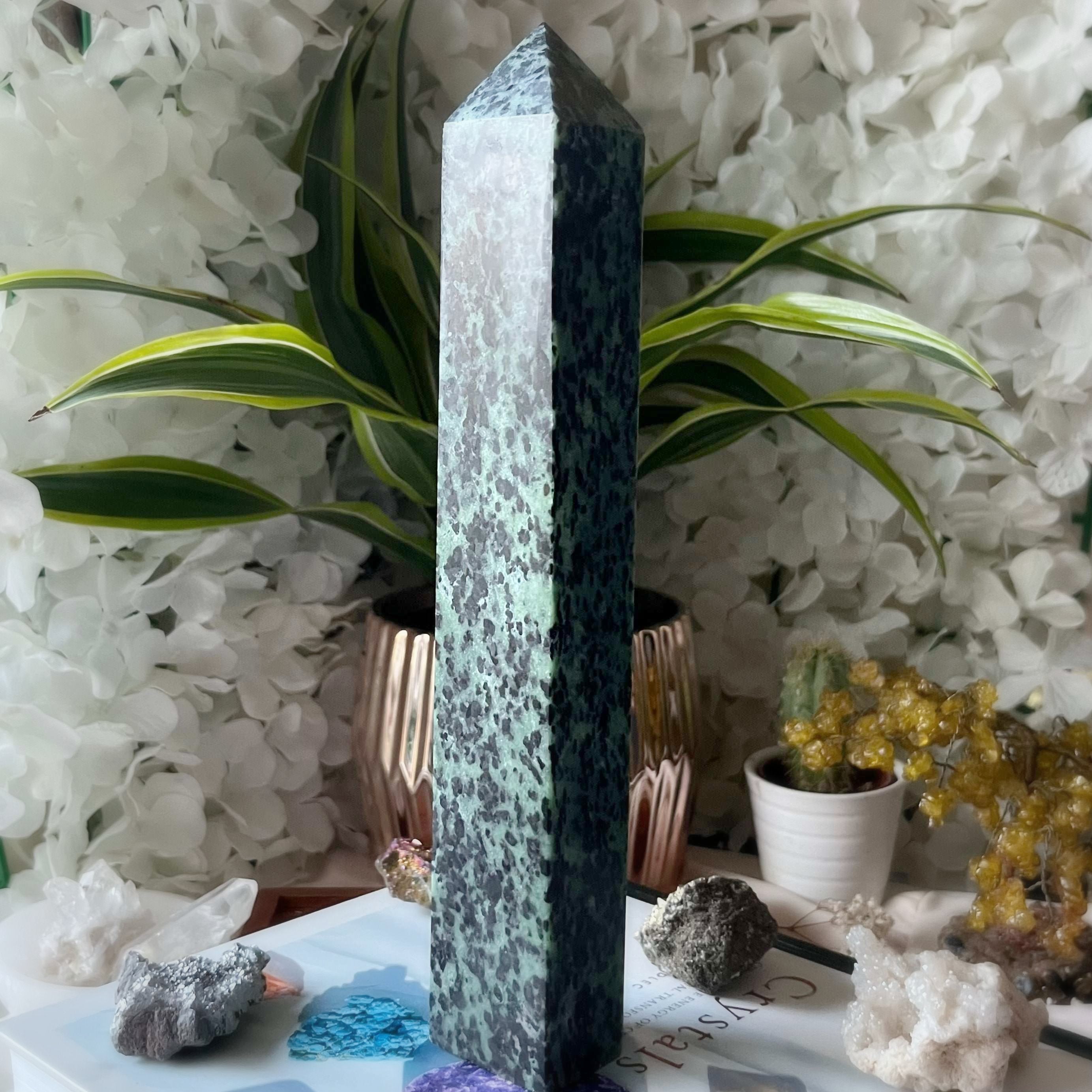 Rubycrosite (Ruby in Zoisite) Tower Point - Energising Harmony Crystals