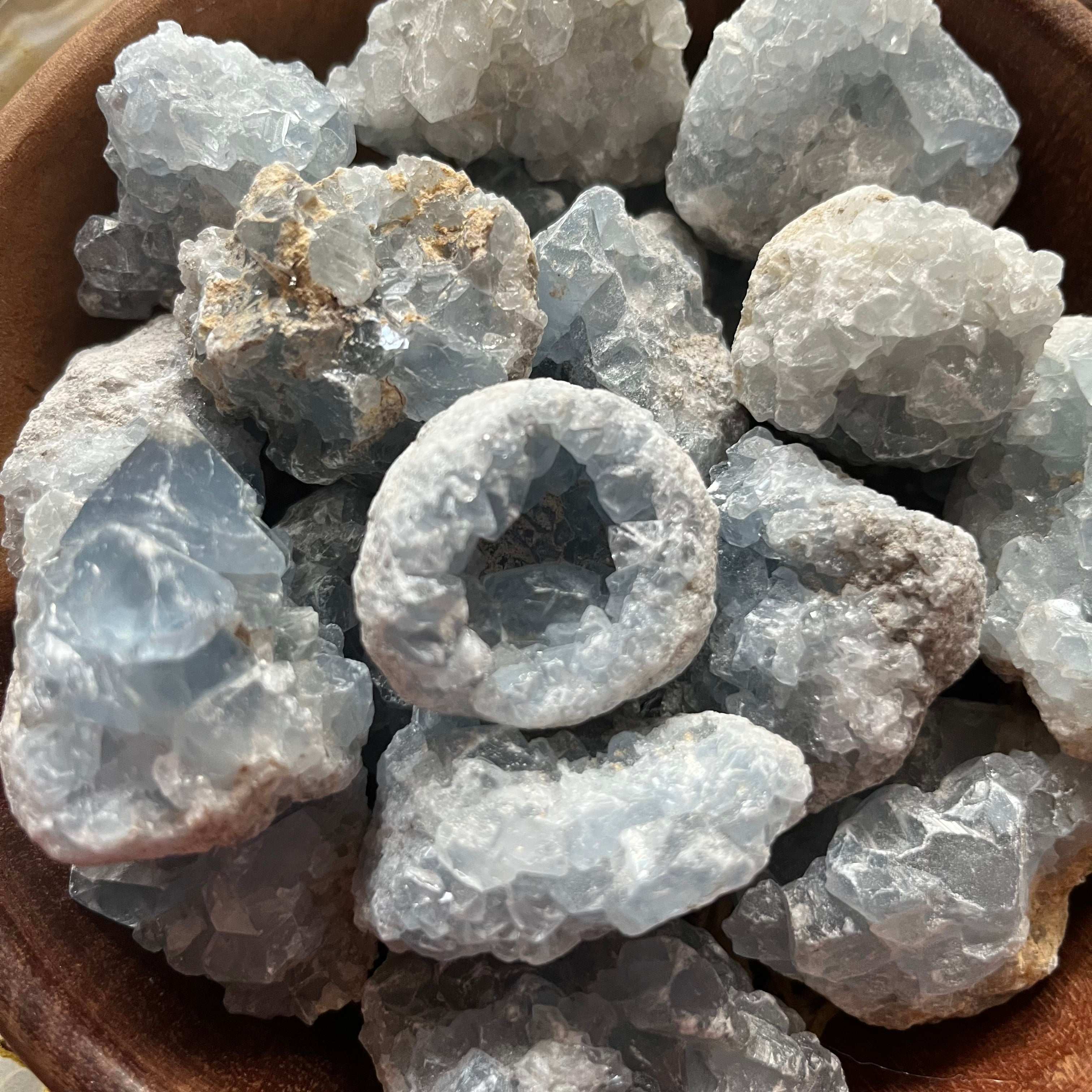 Celestite Mini Clusters - Spiritual Guidance & Mental Clarity Crystals