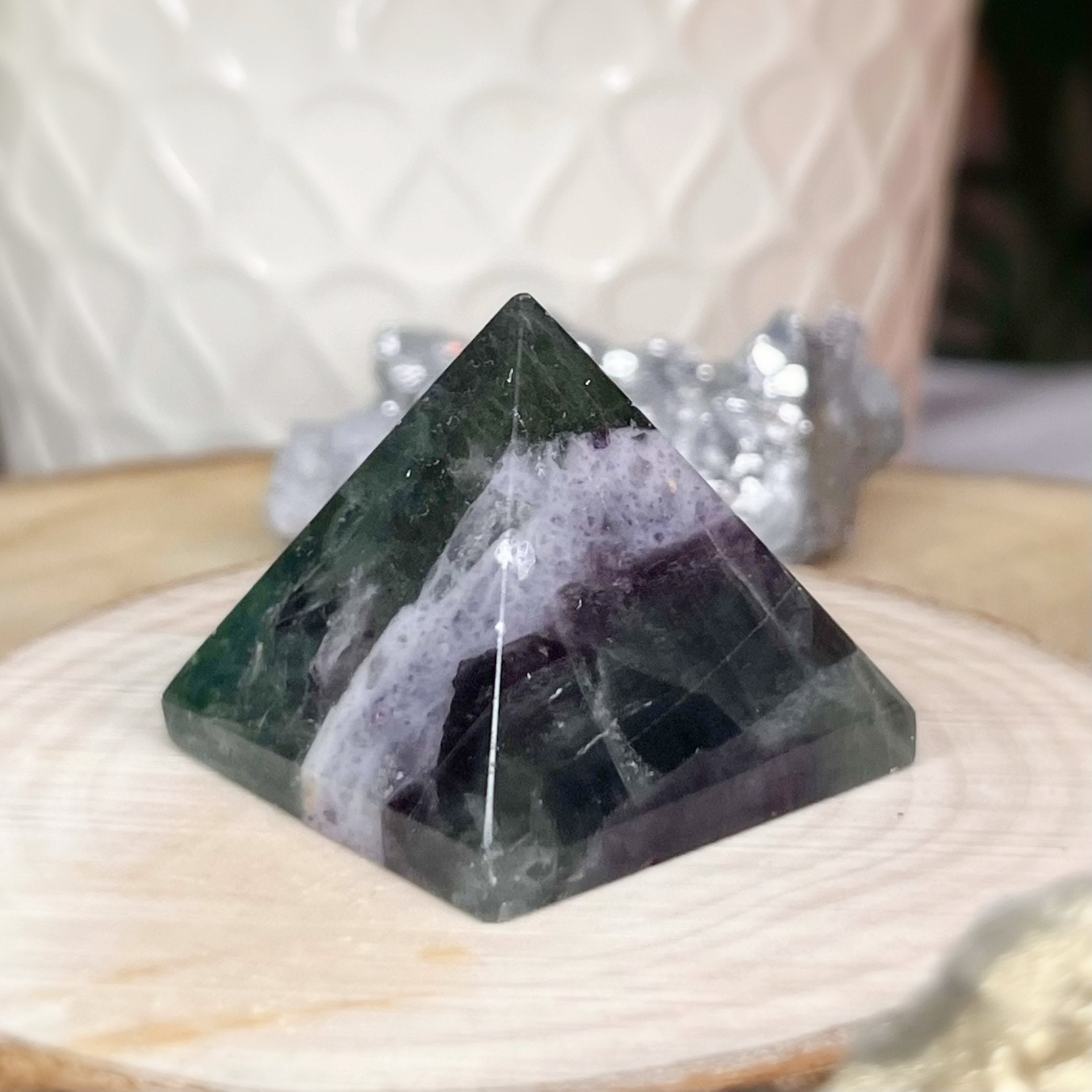 Fluorite Pyramid - Intuition & Protection 2- 3cm x 3.5cm Crystals