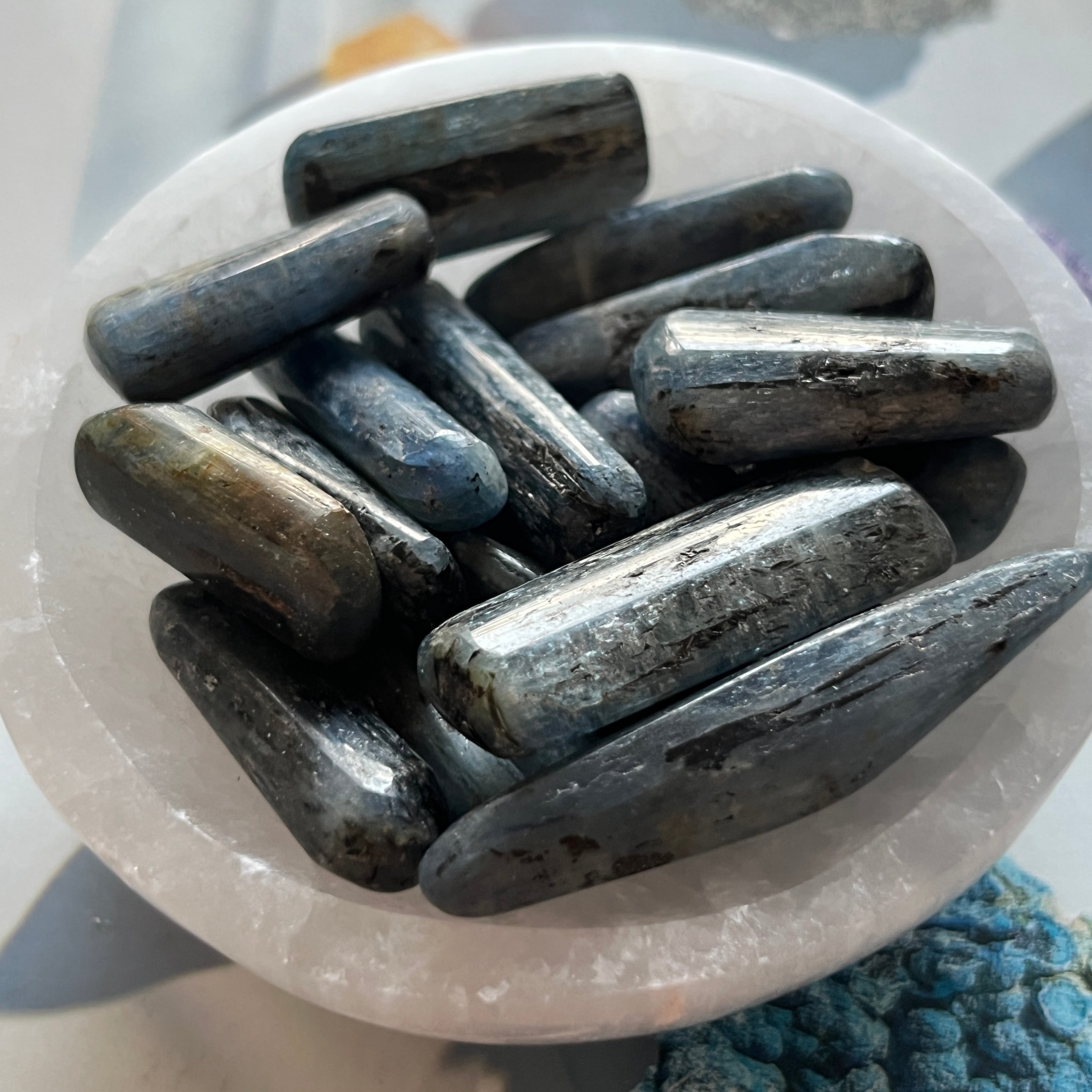 Blue Kyanite Tumblestones - Spiritual Protection