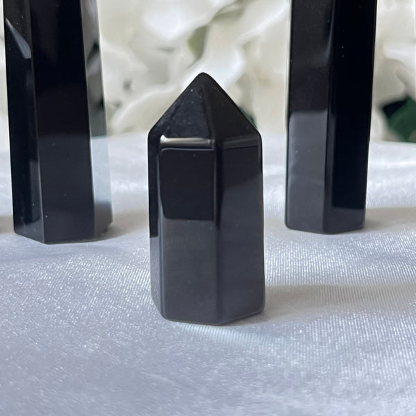 Black Obsidian Polished Point - Protection & Awareness Crystals