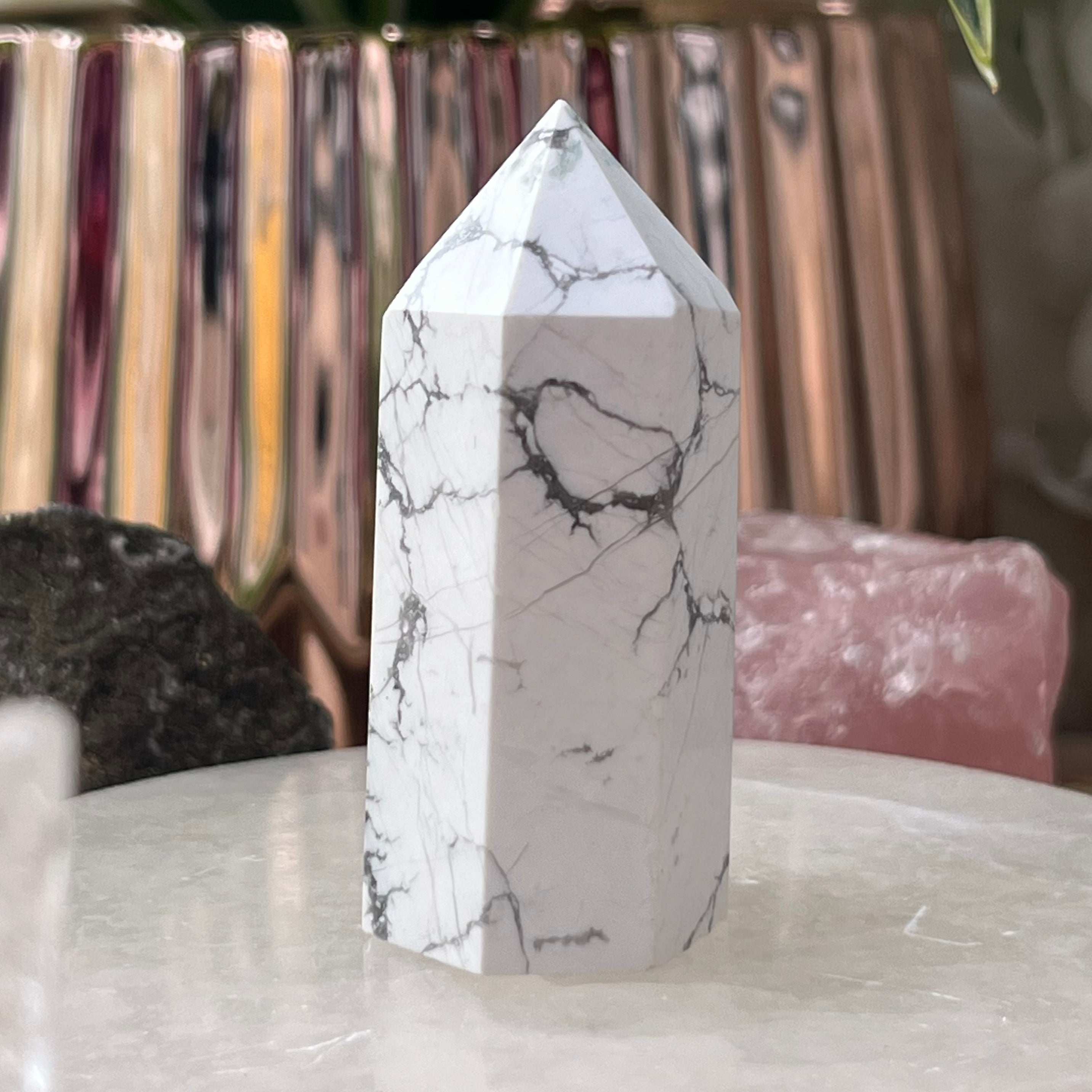 Howlite Point - Peace & Harmony Crystals