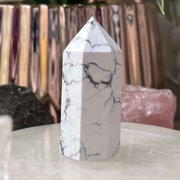 Howlite Point - Peace & Harmony Crystals