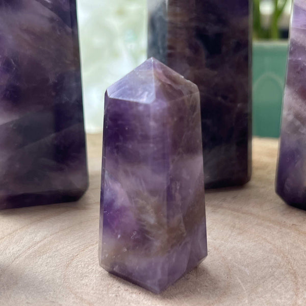Amethyst Obelisk - Spiritual Wisdom & Comfort Crystals