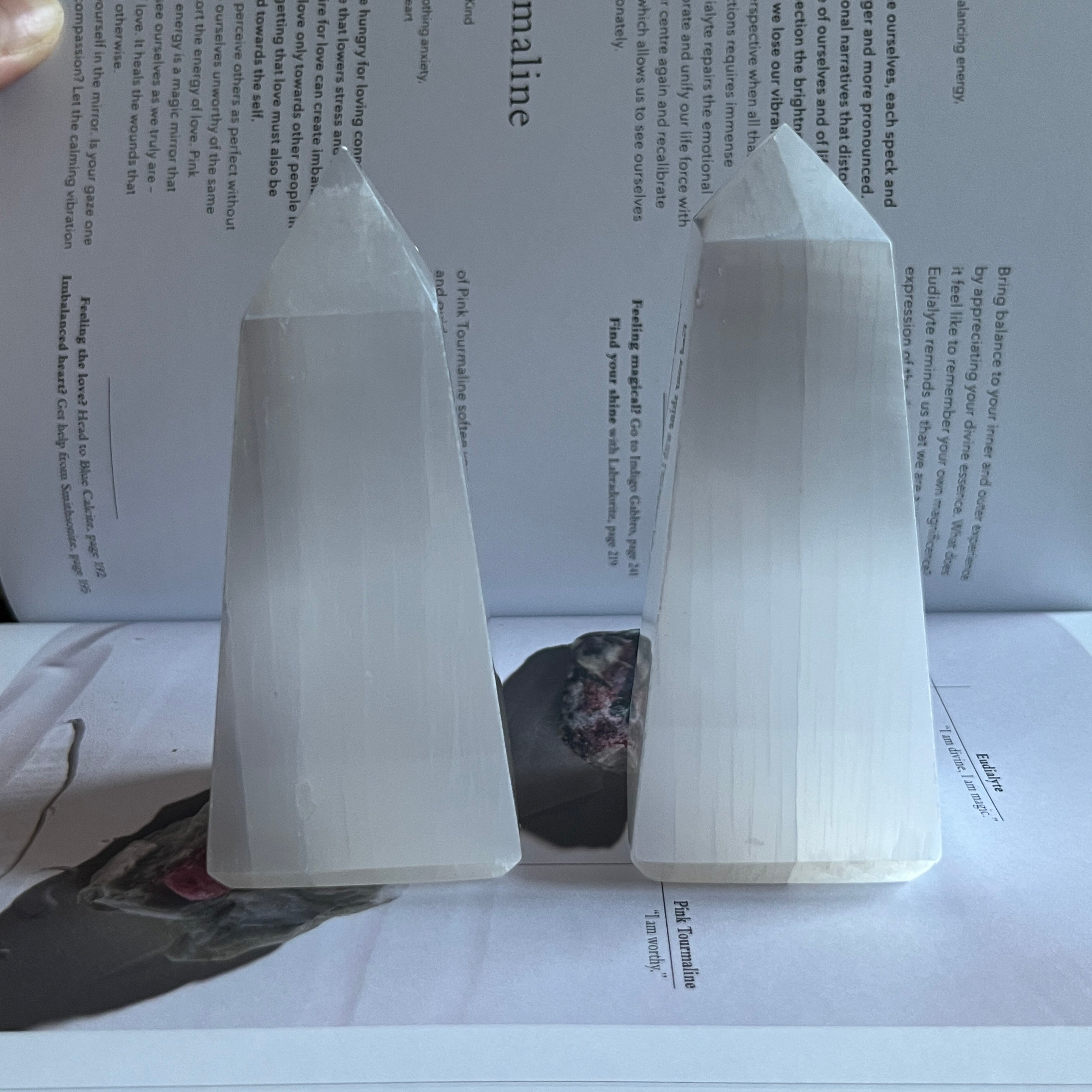 Selenite (Satin Spar) Obelisk