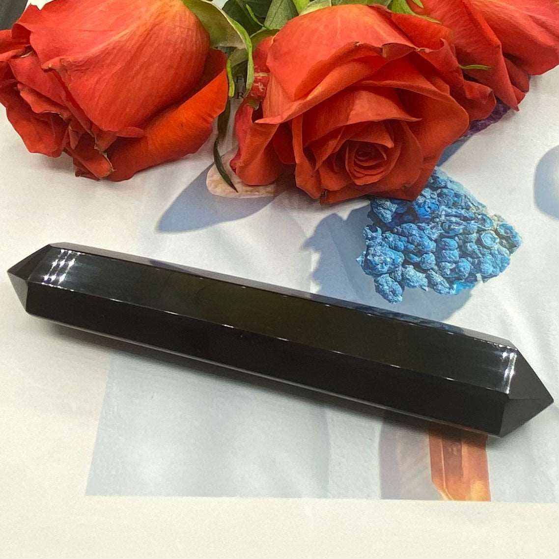 Black Obsidian Double Terminated Wand - Protection & Awareness Crystals