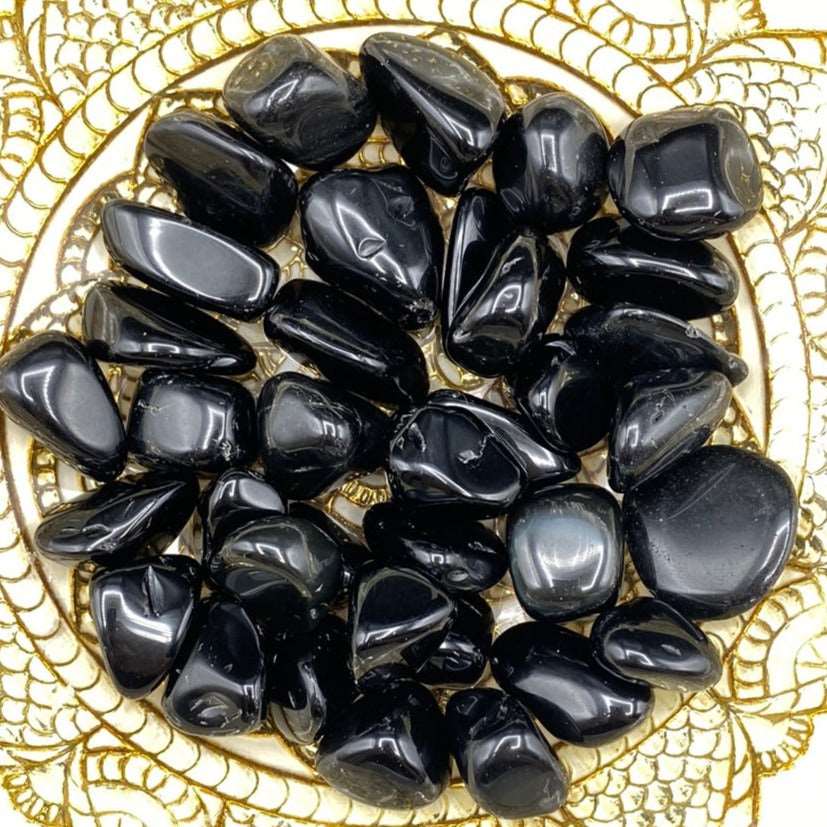 Black Obsidian Tumblestones - Protection & Awareness Crystals