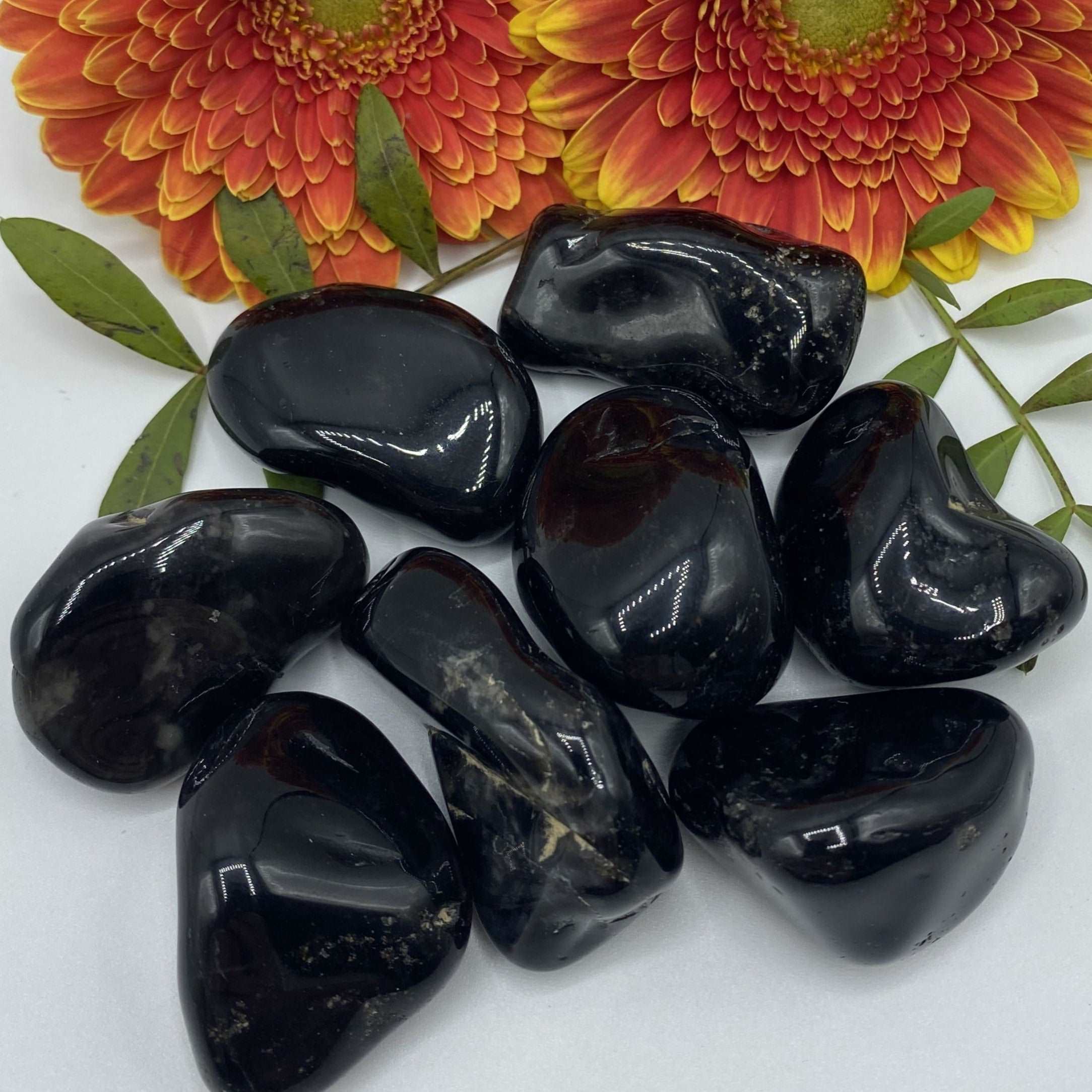 Black Onyx Tumblestones - Inner Strength & Energy Healing Extra Large Crystals