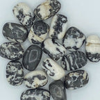 Black Zebra Agate Tumblestones - Balance & Physical Energy Medium Crystals