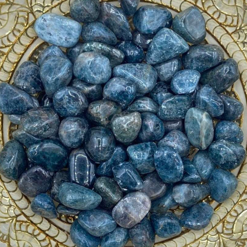 Blue Apatite Tumblestones - Intuition & Enlightenment Crystals