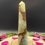 Blue Aragonite Obelisk - Communication Crystals