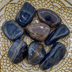 Blue Tiger's Eye (Hawk's Eye) Tumblestones - Communication & Serenity Crystals