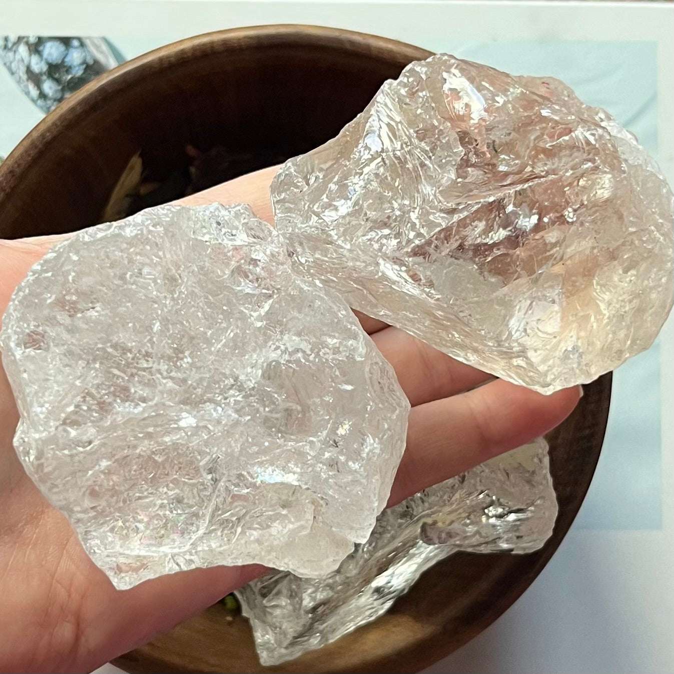 Large Rough Clear Quartz (Rock Crystal) Chunk - Intuition & Wisdom 271g - 290g Crystals