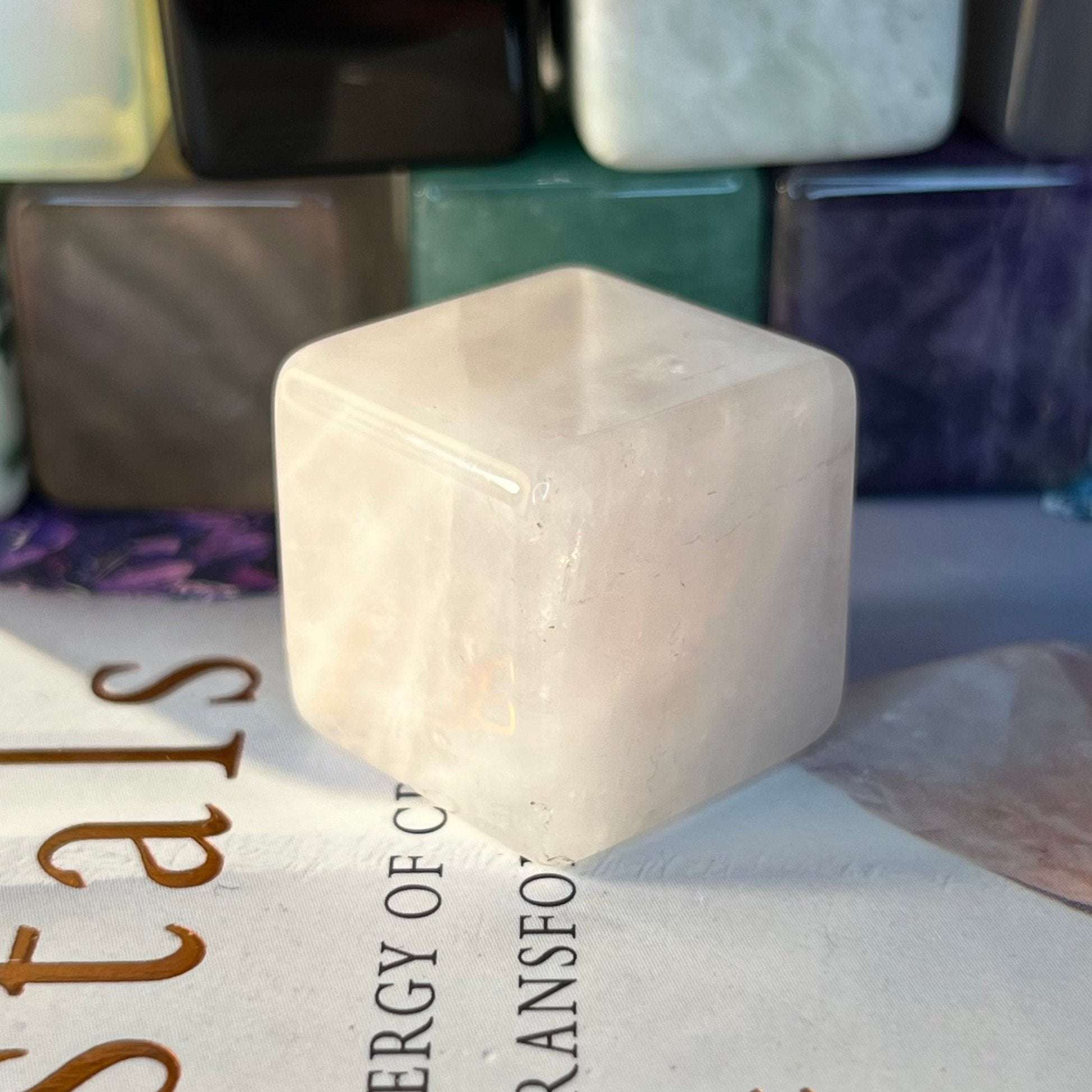 Gemstone Cubes Rose Quartz 2cm Crystals