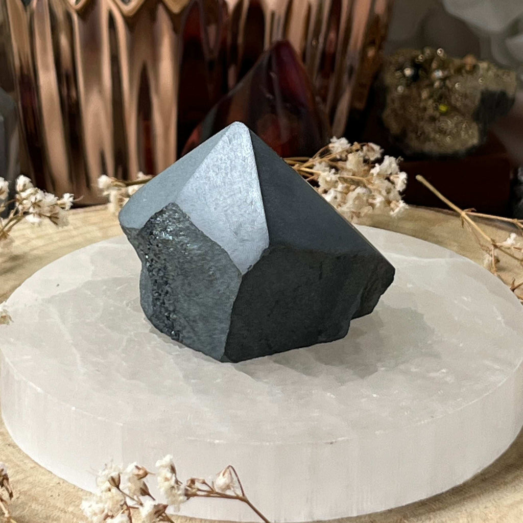 Hematite Cut Base Generator Point - Protection & Connection Crystals