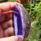 Purple Agate Cut Base Geode - Stability & Courage