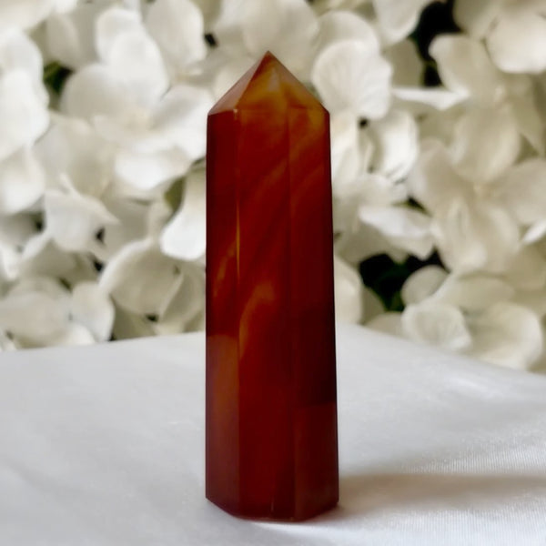 Carnelian Polished Point - Vitality & Courage Crystals