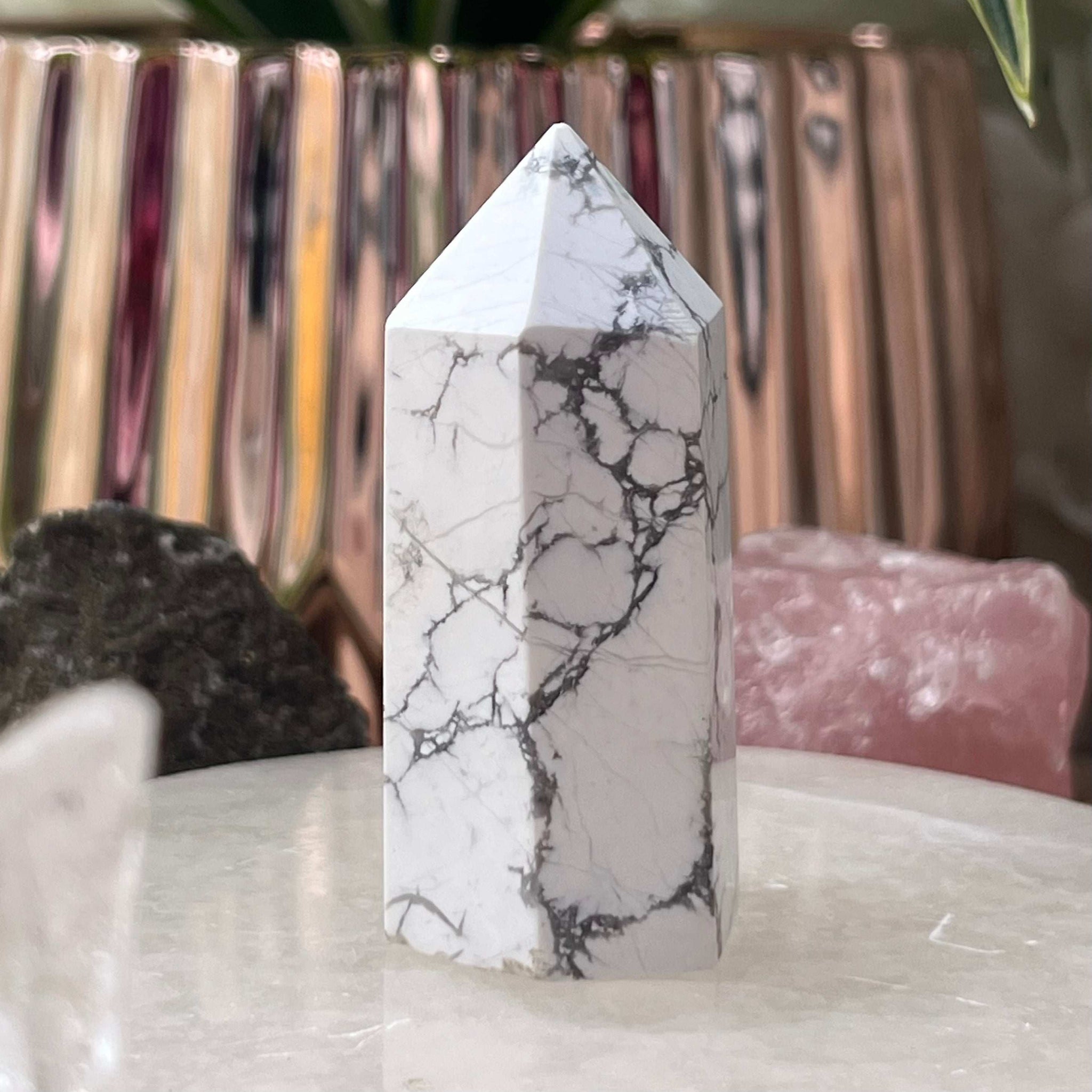 Howlite Point - Peace & Harmony 4- 5.3cm Crystals