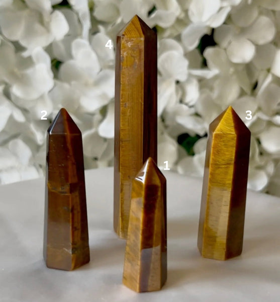 Tiger Eye Point - Courage & Protection Crystals