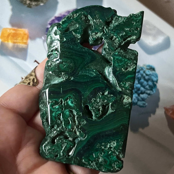 Malachite Slice - Courage & Vitality Crystals