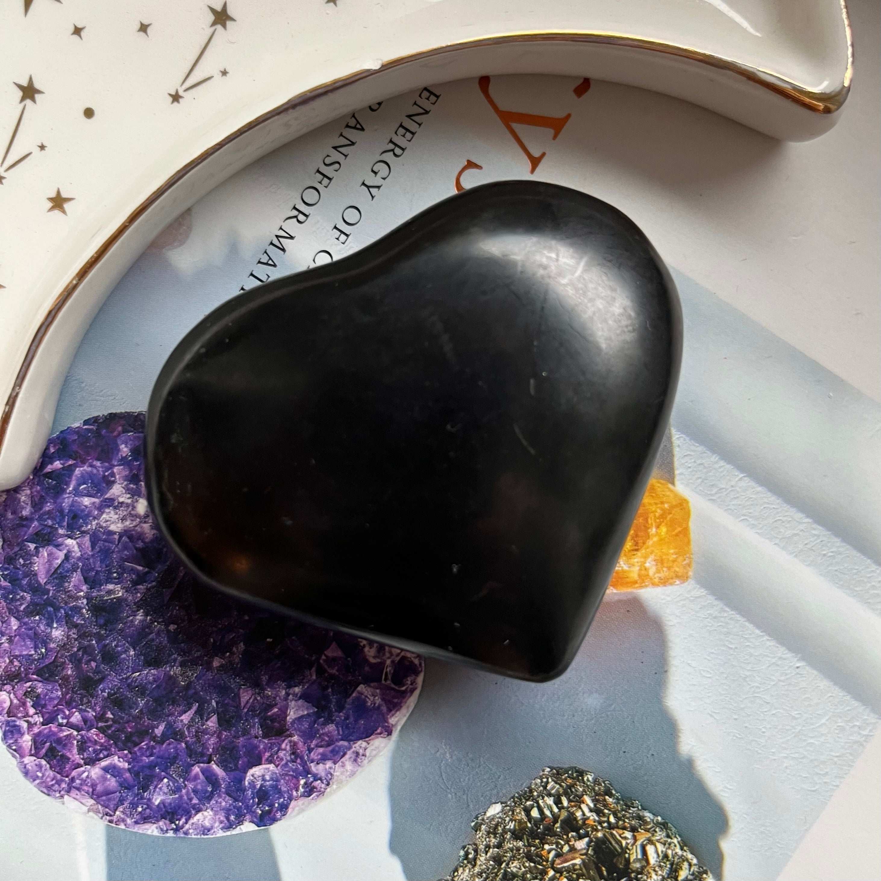 Shungite Heart - Stone of Life & Transmutation Crystals