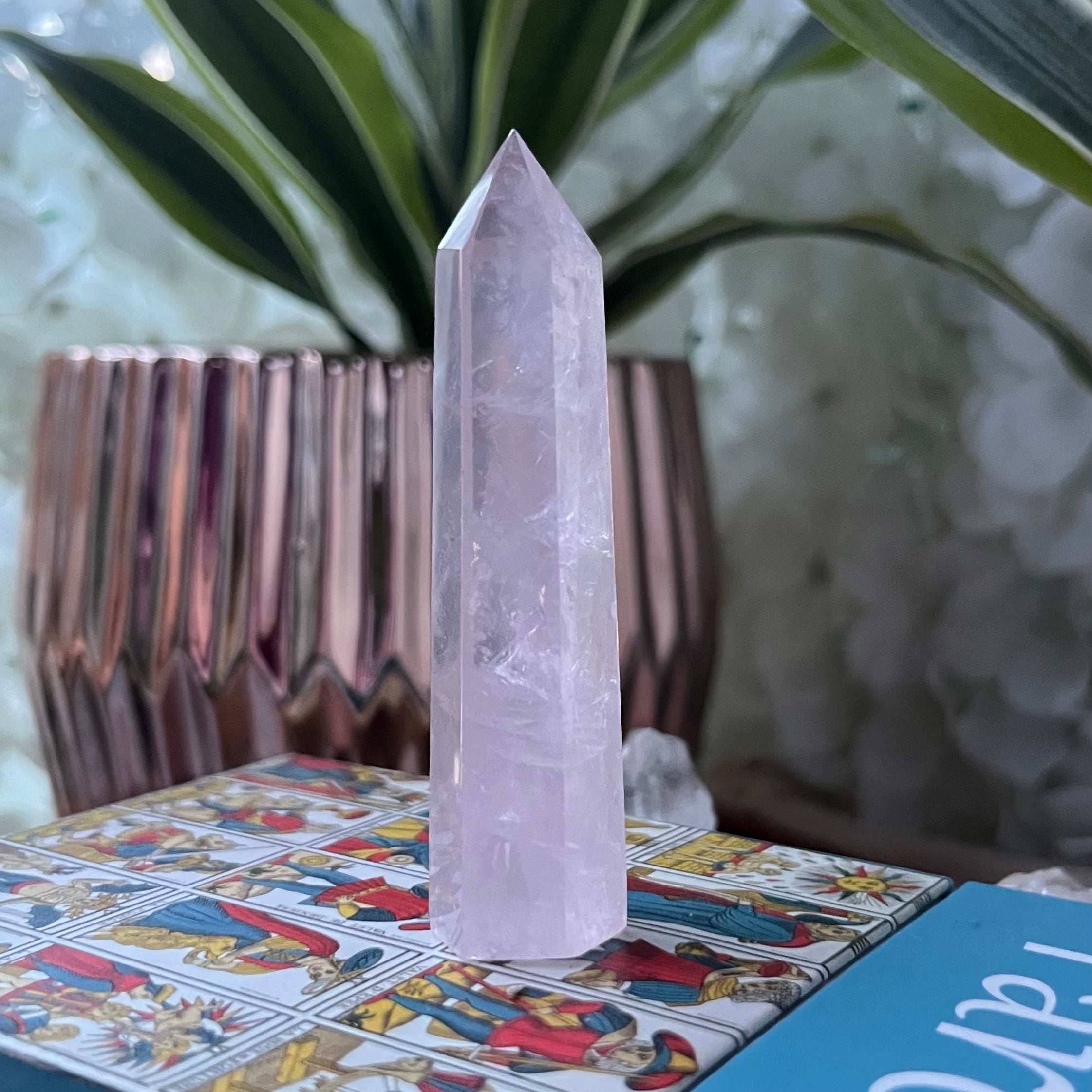 Rose Quartz Point - Universal & Unconditional Love 11- 7.5cm Crystals