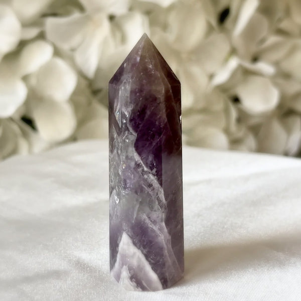 Chevron (Dream/Banded) Amethyst Polished Point - Spiritual Wisdom & Comfort Crystals