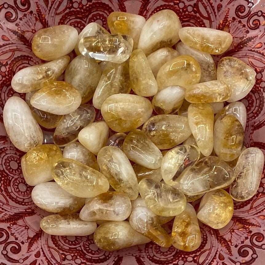 Citrine Tumblestones (Heat Treated) - Abundance & Success Medium Crystals