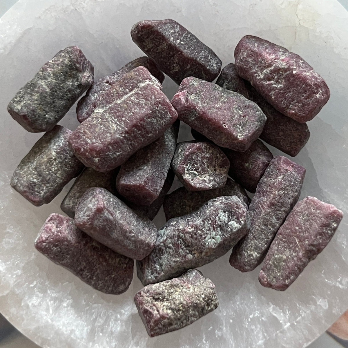 rough ruby crystals 