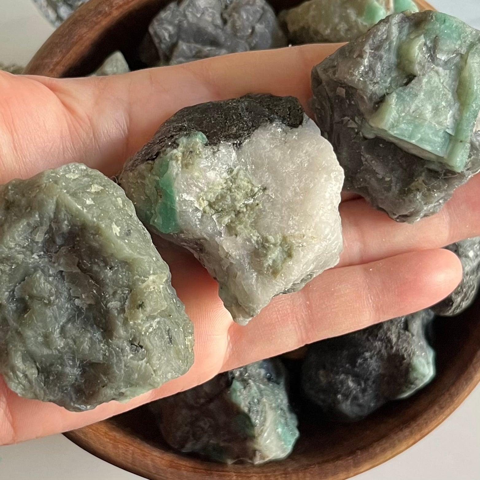 Rough Emerald in Matrix Chunk - Vitality & Positive Relationships 51g - 70g Crystals