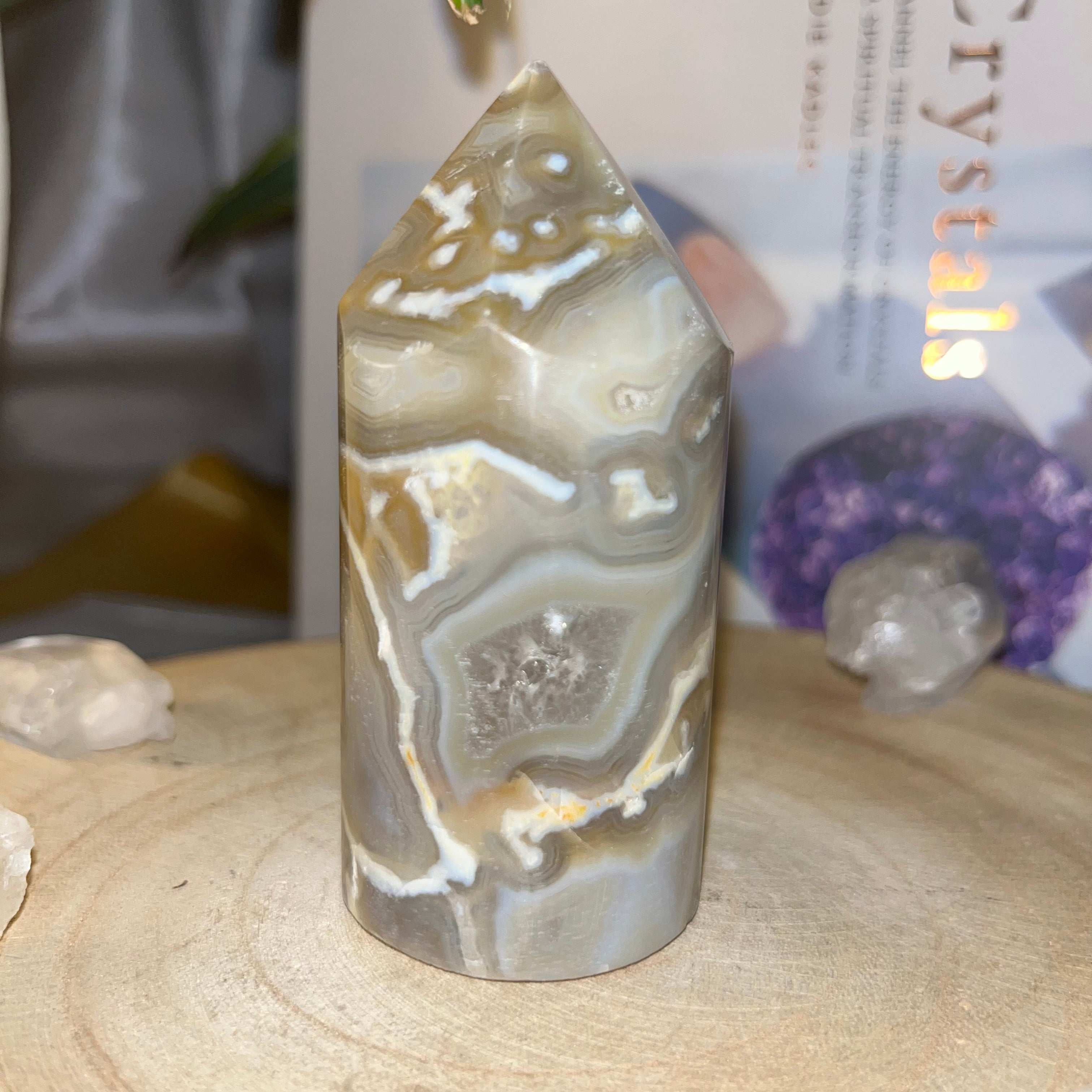 Natural Agate Polished Point - Balance & Harmony Crystals