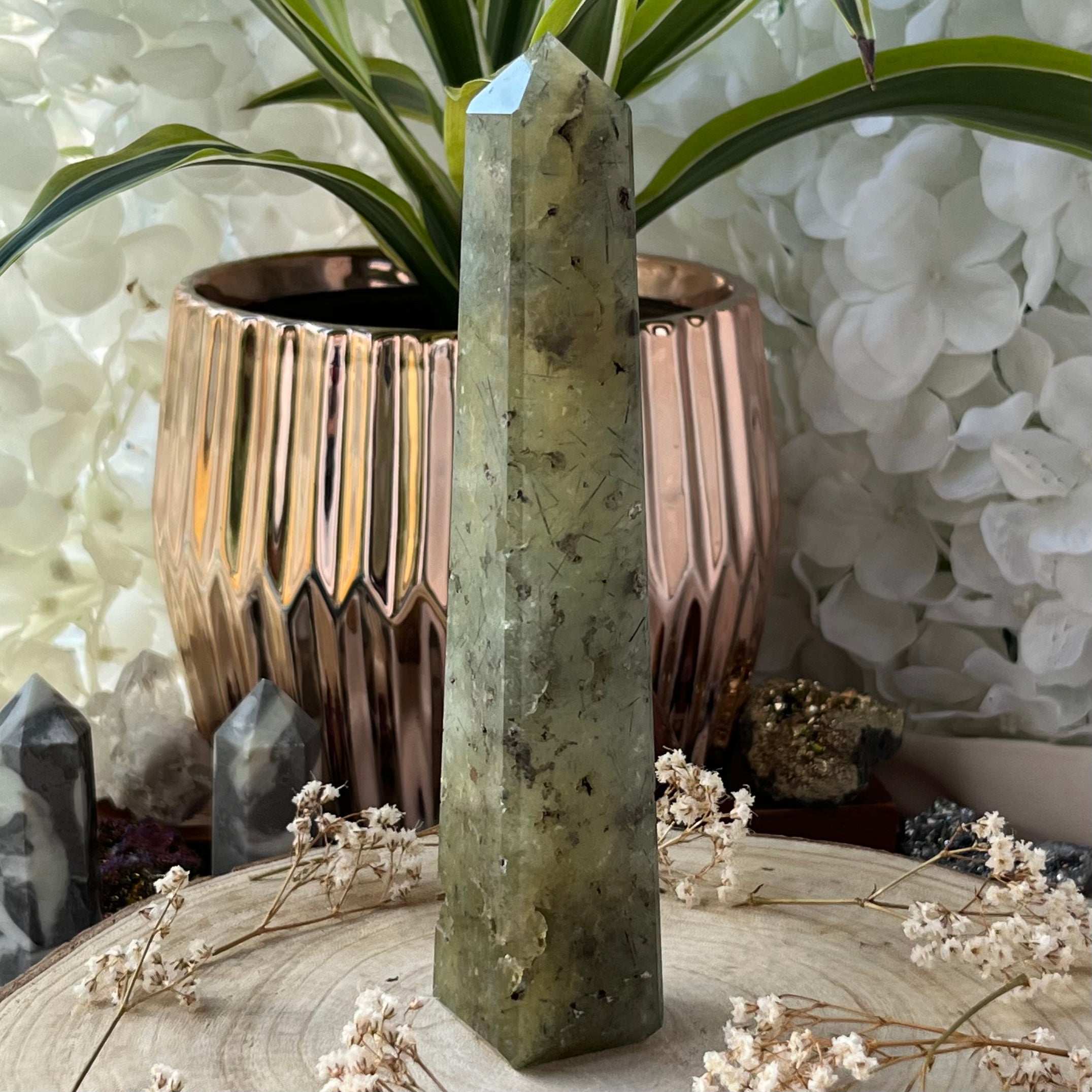 Prehnite Obelisk 7- 16cm Crystals