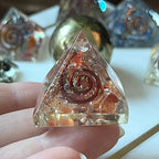 Carnelian Orgonite Pyramid - Vitality & Courage
