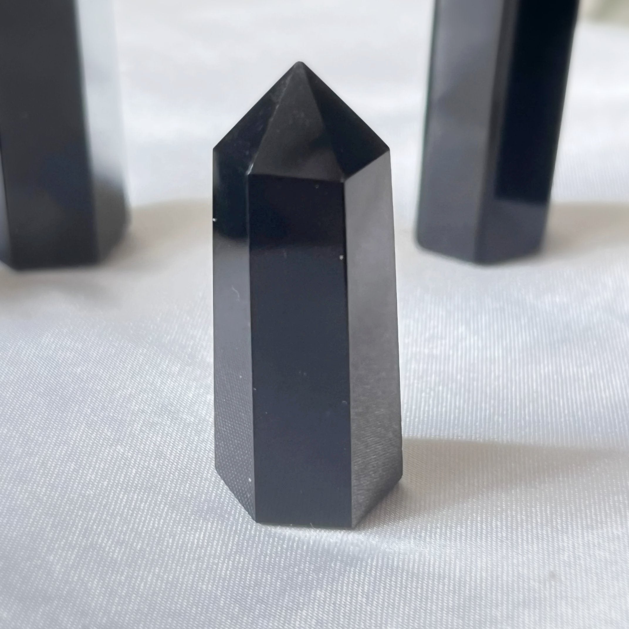 Black Obsidian Polished Point - Protection & Awareness Crystals