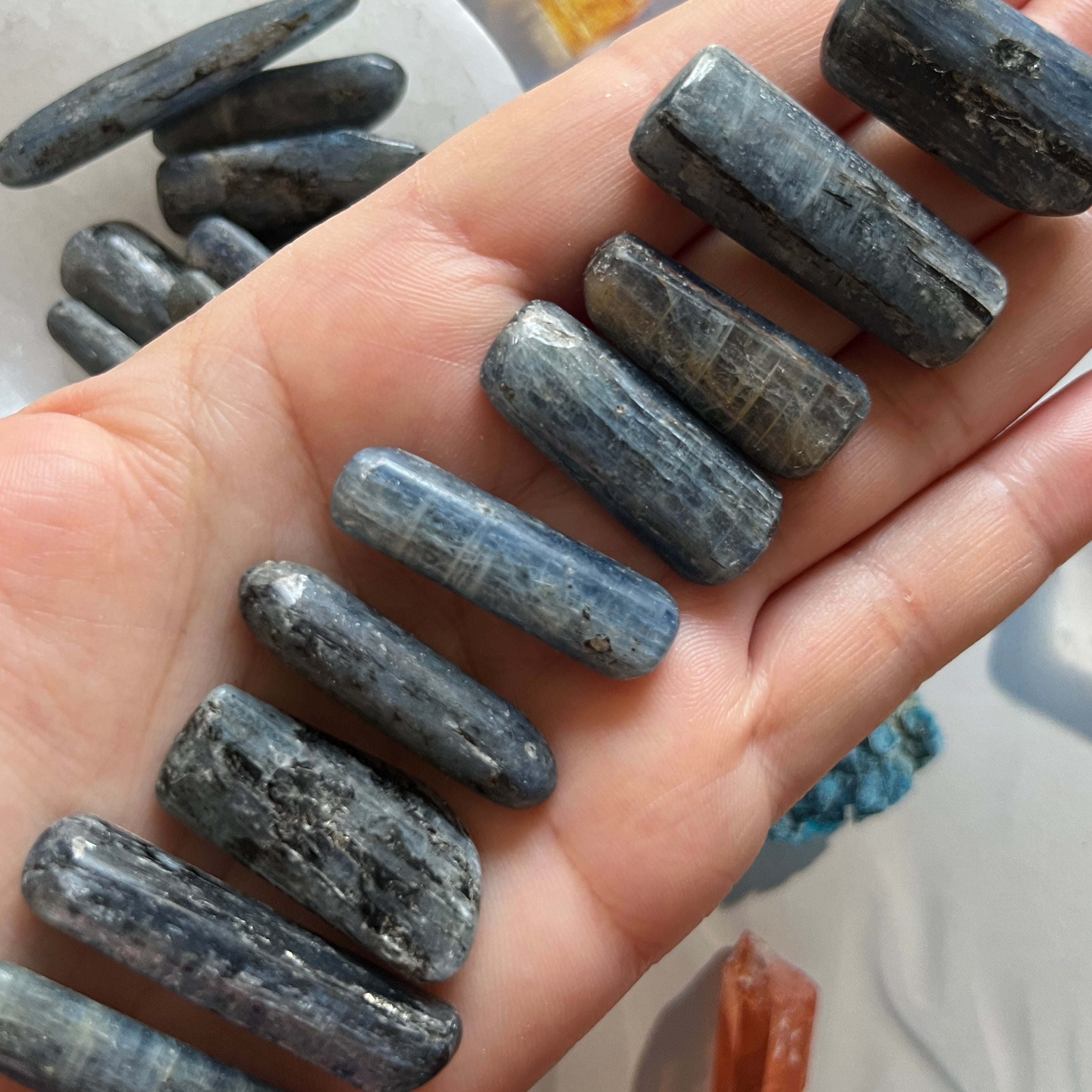 Blue Kyanite Tumblestones - Spiritual Protection
